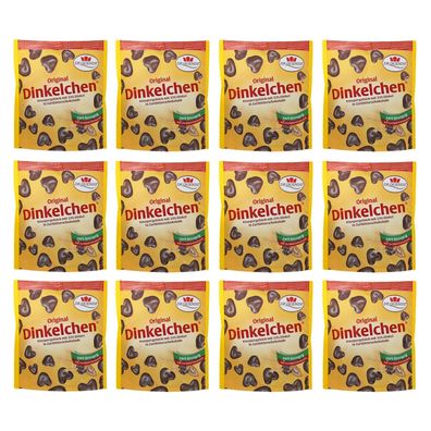 12er Pack Dr. Quendt Dinkelchen Zartbitter (12x85 g) Knabbergebäck Knabbersnack