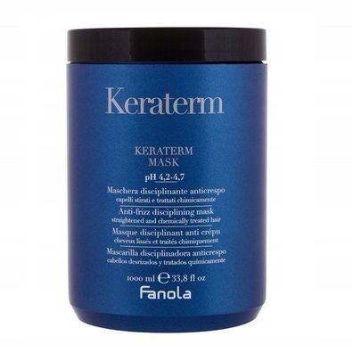 Fanola Keraterm Keratin-Haarmaske 1000ml - Glättende Haarpflege