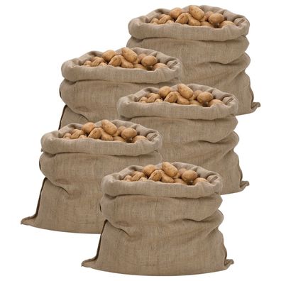 vidaXL Jutesäcke 5 Stk. 100x110 cm 100% Jute 340 g/m²