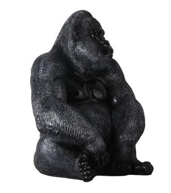 Design Gorilla Sitzend Figur Statue Skulptur Figuren Skulpturen Dekoration Neu