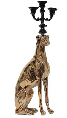 Design Chadalier-Hund Figur Statue Skulptur Figuren Deko Dekoration Skulpturen