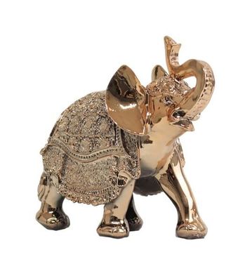 Design Elefant Figur Vergoldet Statue Skulptur Figuren Skulpturen Dekoration Neu