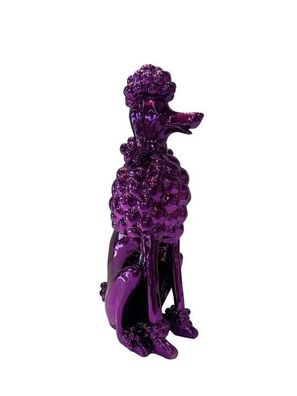 Design Pudel Figur Statue Skulptur Figuren Violett Dekoration Skulpturen Statuen