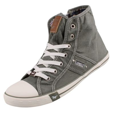 Mustang Damen Canvas High Top Sneaker Graugrün 1099506/72