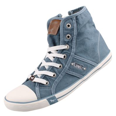 Mustang Damen Canvas High Top Sneaker Blau 1099506/807