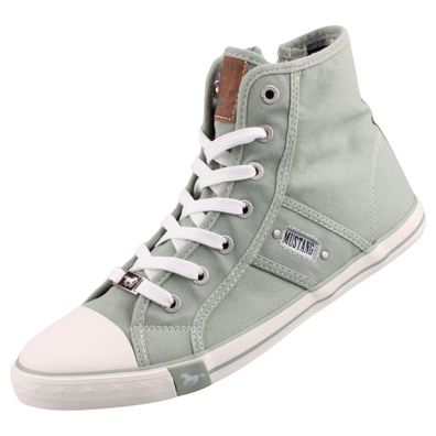 Mustang Damen Canvas High Top Sneaker Pastellgrün 1099506/750