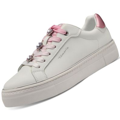 Tamaris Damen Plateau Sneaker White/Pink 1-23751-44/153