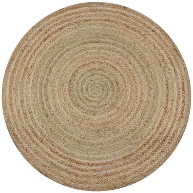 vidaXL Teppich Jute Geflochten 150 cm Rund