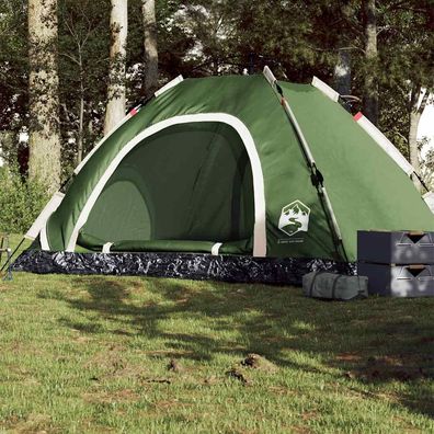 vidaXL Campingzelt 5 Personen Grün Quick Release