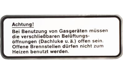 Gas-Hinweisschild