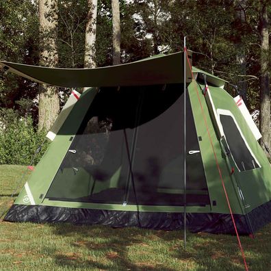 vidaXL Kuppel-Campingzelt 5 Personen Grün Quick Release