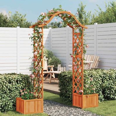 vidaXL Garten-Pergola mit Blumenkasten Massivholz Tanne