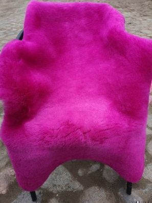 ECHT Deutsche MERINO Lammfell Schaffell Fuchsia PINK DICHTE WOLLE NEU L - XXL