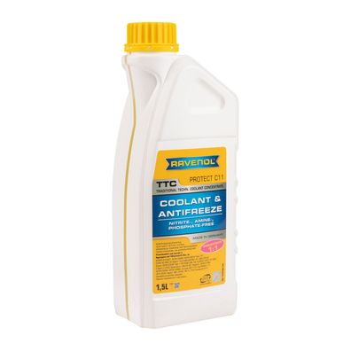 Ravenol TTC Protect C11 Kühlerfrostschutz Kühlflüssigkeit Gelb Grün 1,5 Liter