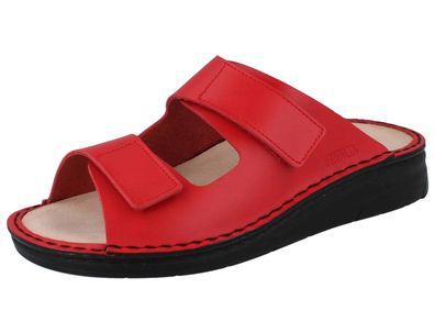 FINN Comfort Mabuto Damen Pantolette Hausschuhe rot rosso Sandamil Glattleder