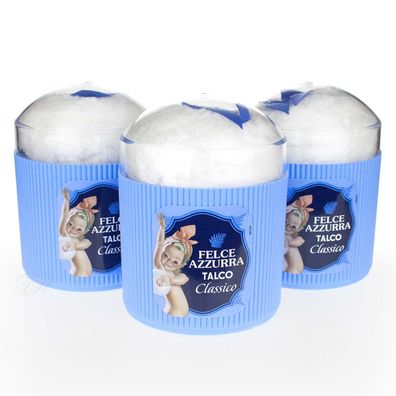 Paglieri Felce Azzurra Körperpuder + Schwämmchen 3x 250 g