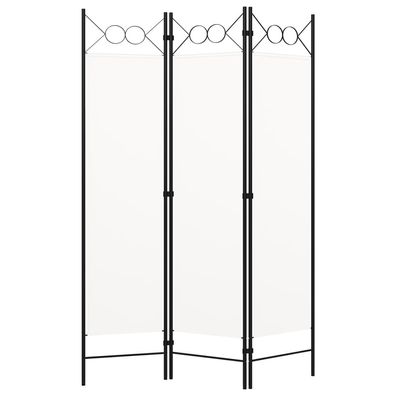 vidaXL 3-tlg. Raumteiler Weiß 120×180 cm