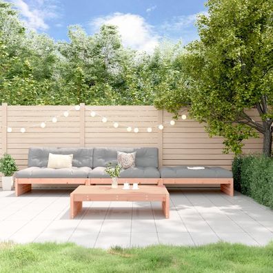 vidaXL 4-tlg. Garten-Lounge-Set mit Kissen Massivholz Douglasie