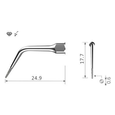 Ultraschallspitze EN3D für NSK* Endo von Xpedent Austria GmbH, diamantbeschichtet, id