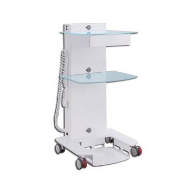 Zilfor Großer chirurgischer Rollwagen mit 2 Glasablageflächen (48 x 35 cm), 1 Schubla