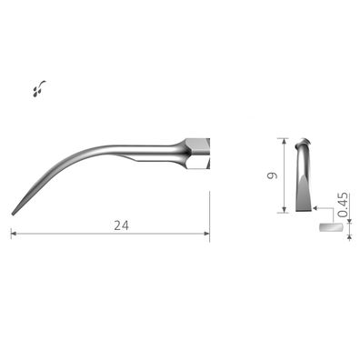 Ultraschallspitze GD6 für Satelec* Scaling - Xpedent Austria GmbH, zur Entfernung von