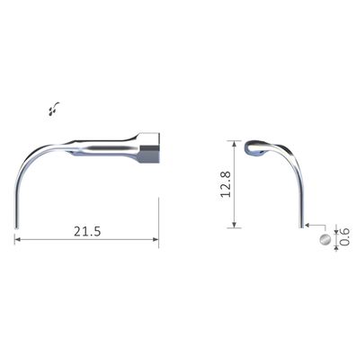 Xpedent Ultraschallspitze P6L für EMS* Paro, 1 Stück, nach links gebogen, ideal zur E