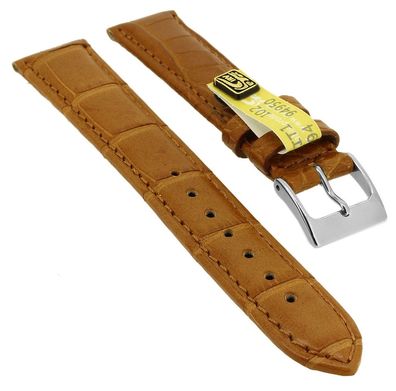 Echt Alligator Uhrenarmband Leder honigbraun IRV Zertifikat