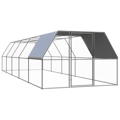 vidaXL Outdoor-Hühnerkäfig 3x10x2 m Verzinkter Stahl