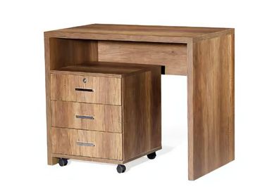 Tisch Mit Schubladenschrank Bürotisch Mit 3 Schubladen Holz Büromöbel