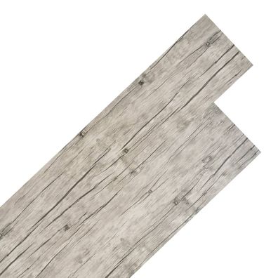 vidaXL PVC-Fliesen Nicht Selbstklebend 4,46 m² 3 mm Hellgrau