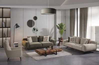 Sofa Wohnzimmergarnitur Polstergarnitur Set Sofakombination Sitzgarnitur 3 + 3 + 1