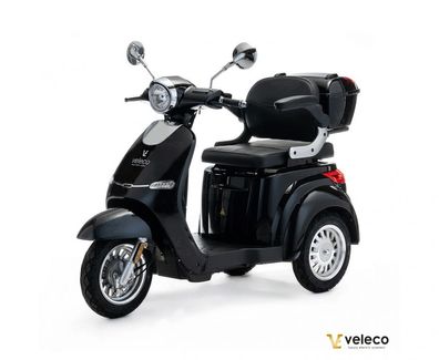 Elektroroller Seniorenmobil VELECO Cristal 12 km/h, Schwarz, Scooter