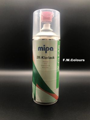 1x Mipa 2K Klarlack Spray 400ml farblos hochglänzend inkl. Härter Spraydose