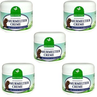 5x 125ml Bio-Vital Murmeltier Creme Balsam Hautpflege