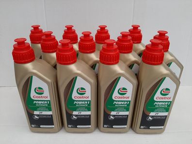 10,48€/ l Castrol Power 1 Ultimate 2T 1 Karton mit 12 x 1 L