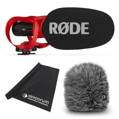 Rode Mikrofon Videomic Go II Helix Richtmikrofon mit Windschutz und Tuch