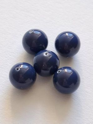 Swarovski® Pearl Half-Drilled Dark Lapis Pearl 10mm