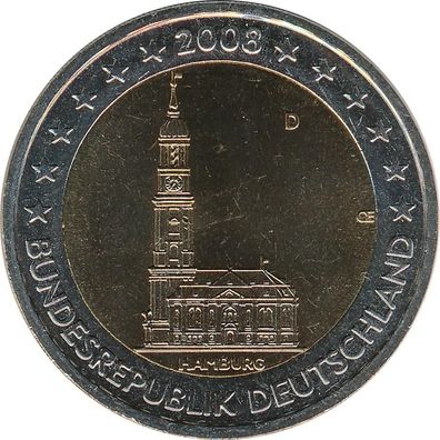 Deutschland 2 Euro 2008 - Hamburger Michel ( D )*