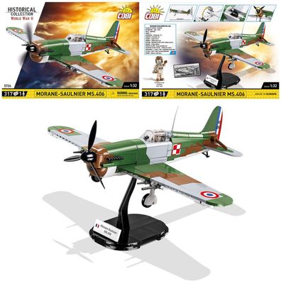 COBI 5724 Historical Collection WW2 Morane-Saulnier MS.406 Kampfflugzeug