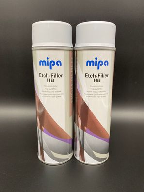 2x Mipa Etch Filler Spray 500ml Korrosionsschutz Grundierung Dickschichtfüller