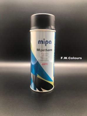 Mipa Mipatherm Spray schwarz 400ml bis 800°C Thermolack Auspuff Ofenlack