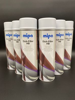 6x Mipa Etch Filler Spray 500ml Korrosionsschutz Grundierung Dickschichtfüller