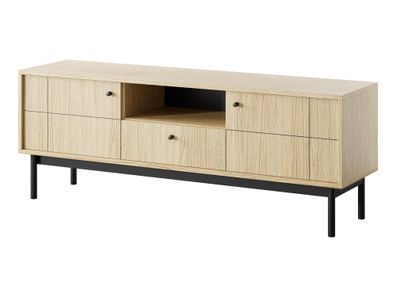 Furnlux Tv Stand Japandi Oak & Black 154cm