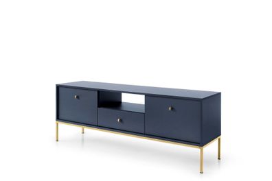 Furnlux Tv Stand Mono Navy Blue & Gold 154cm