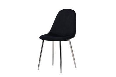 Furnlux Dining Room Chair Polar Black & Silver 44cm