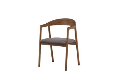 Furnlux Dining Room Chair Langon Grey & Walnut 53cm