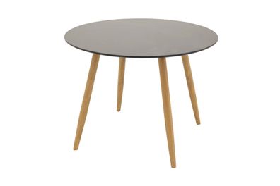 Furnlux Dining Table Plaza Black & Oak 100cm