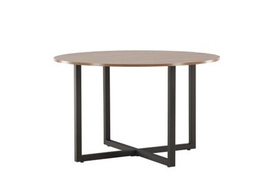 Furnlux Dining Table Durango Walnut & Black 120cm