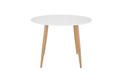 Furnlux Dining Table Plaza White & Oak 100cm