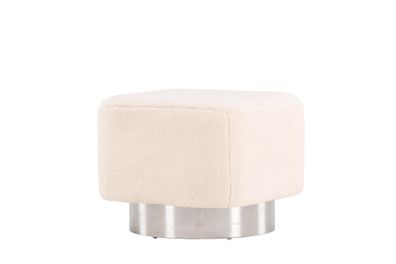 Furnlux Pouf Newton Beige & Silver 45cm